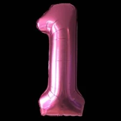 Cijfer Ballon Roze - 97cm - Cijfer één