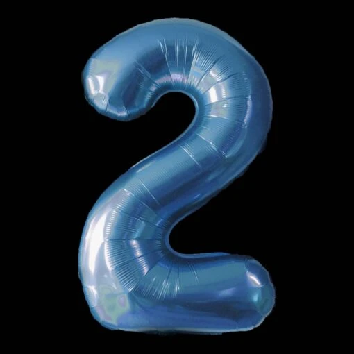 Cijfer Ballon Blauw - 97cm - Cijfer Twee
