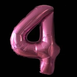 Cijfer Ballon Roze - 97cm - Cijfer Vier