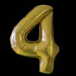 Cijfer Ballon Goud - 97cm - Cijfer Vier