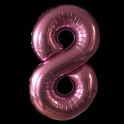 Cijfer Ballon Roze - 97cm - Cijfer Acht