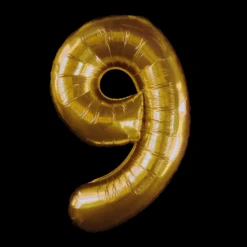Cijfer Ballon Goud - 97cm - Cijfer Negen