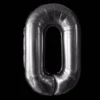 Cijfer Ballon Zilver - 97cm - Cijfer Nul