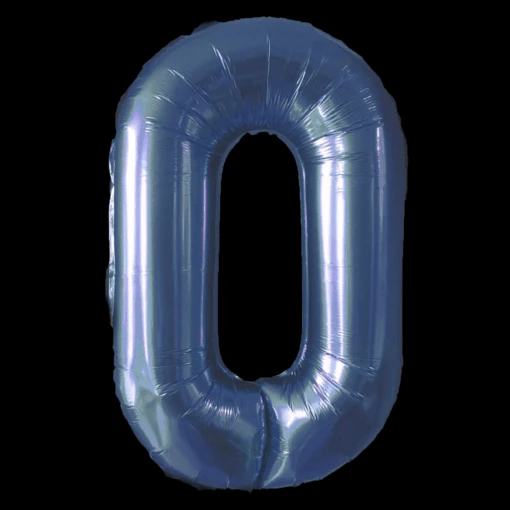 Cijfer Ballon Blauw - 97cm - Cijfer Nul