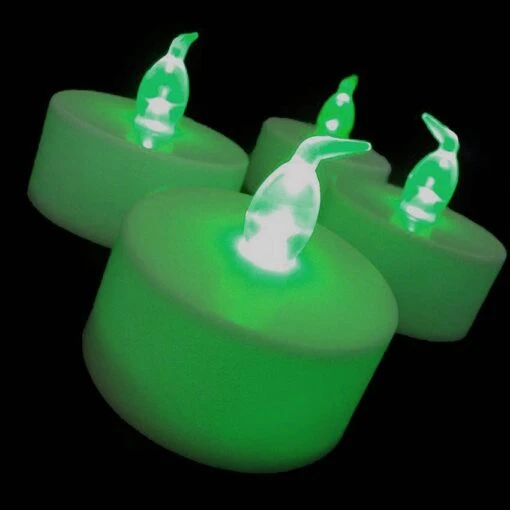 LED Waxinelichtjes - Groen - Afbeelding 2