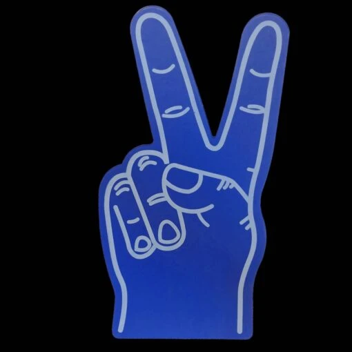 Foam Hand - Peace - Blauw - Afbeelding 2
