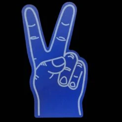 Foam Hand - Peace - Blauw