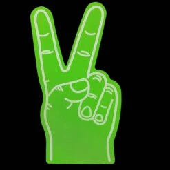 Foam Hand - Peace - Groen