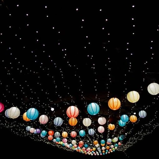 Fuchsia Lampion - 25cm - Afbeelding 2