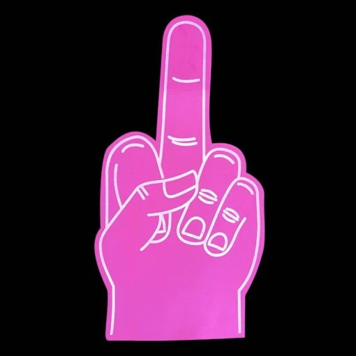 Foam Hand - Middelvinger - Roze - Afbeelding 2