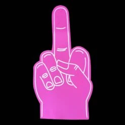Foam Hand - Middelvinger - Roze