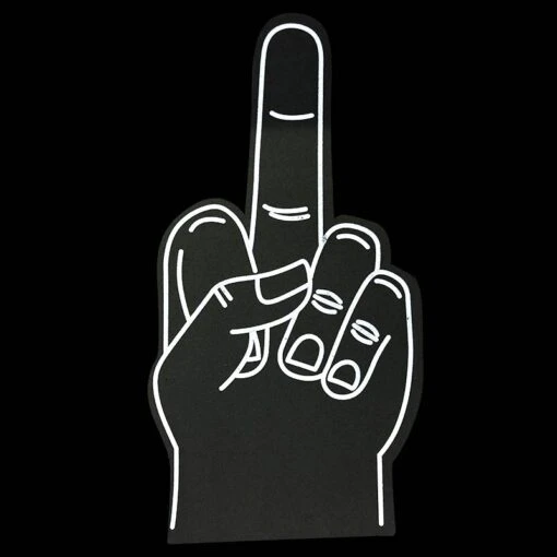 Foam Hand - Middelvinger - Zwart - Afbeelding 2