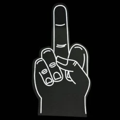 Foam Hand - Middelvinger - Zwart