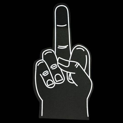 Foam Hand - Middelvinger - Zwart