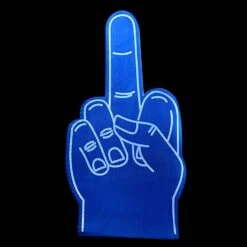 Foam Hand - Middelvinger - Blauw