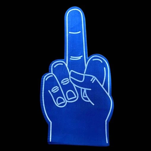 Foam Hand - Middelvinger - Blauw