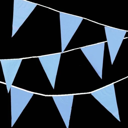 Vlaggenlijn - Baby Blauw - 10m - Afbeelding 2