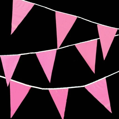 Vlaggenlijn - Baby Roze - 10m - Afbeelding 2
