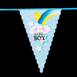 Vlaggenlijn 'Baby Boy' - 6m