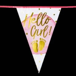Vlaggenlijn 'Hello Girl!' - 6m