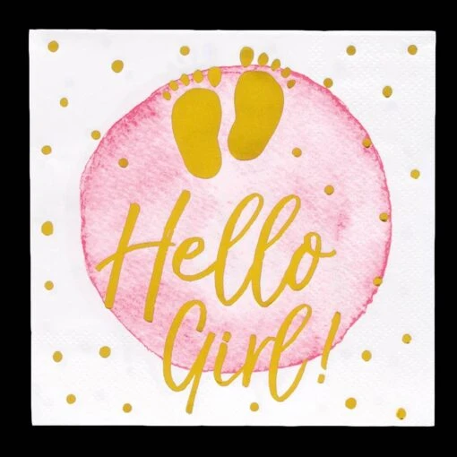 Boland Servetten 'Hello Girl!' - 12 Stuks - Afbeelding 2