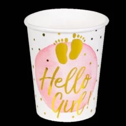 Boland Papieren Bekertjes 'Hello Girl!' - 10 Stuks - 25cl