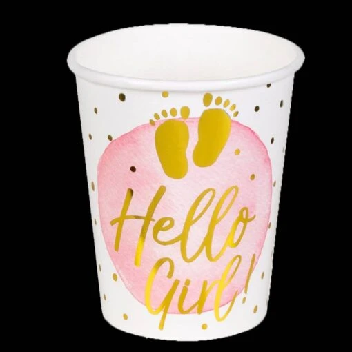 Boland Papieren Bekertjes 'Hello Girl!' - 10 Stuks - 25cl