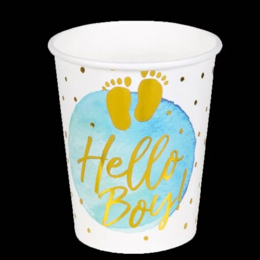 Boland Papieren Bekertjes 'Hello Boy!' - 10 Stuks - 25cl