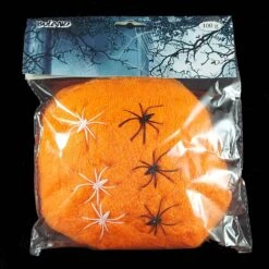 Boland Oranje Spinnenweb Met 6 Spinnen - 100gram