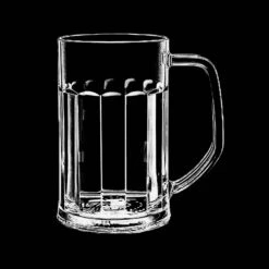 Kunststof Bierpullen - 35cl Ribbel - Transparant
