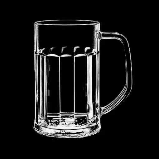 Kunststof Bierpullen - 35cl Ribbel - Transparant