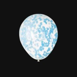 Confetti Ballonnen - Blauwe Hartjes Confetti - 40cm