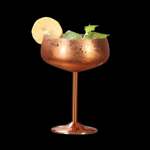 RVS Cocktailglazen Hoog - 40cl - Roségoud