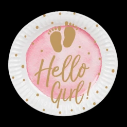 Boland Papieren Bordjes 'Hello Girl' - 10 Stuks - 23cm