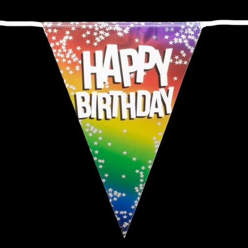 Boland Folie Vlaggenlijn - Happy Birthday - Afbeelding 2