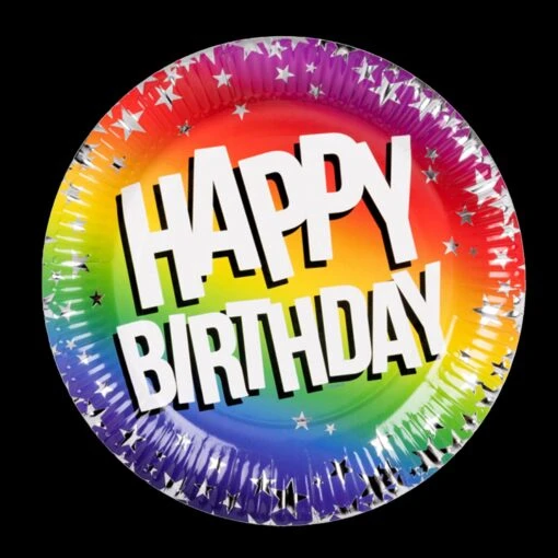 Boland Papieren Bordjes 23cm - 10 Stuks - Happy Birthday