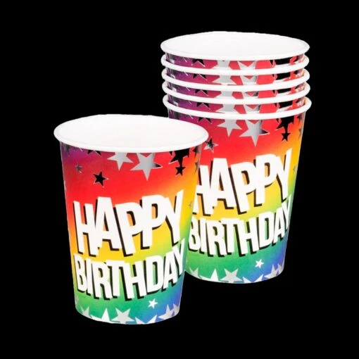 Boland Papieren Bekertjes 21cl - 10 Stuks - Happy Birthday - Afbeelding 2