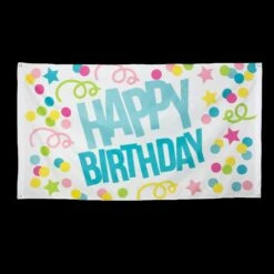 Boland Polyester Vlag Kleurrijk - Happy Birthday