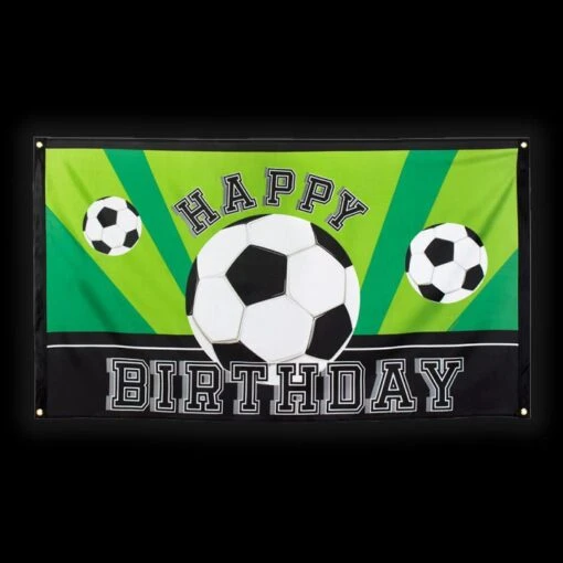 Boland Polyester Banner Voetbal - Happy Birthday - Afbeelding 2