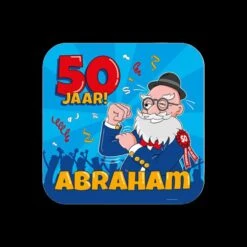 Huldeschild Abraham Cartoon - 50 Jaar