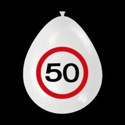 Ballonnen Verkeersbord - 50