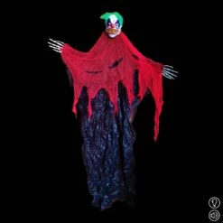 Halloween Hangdecoratie Clown Met LED - 213cm