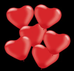 Hartjes Ballonnen - Rood - 25cm