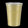 Aluminium Red Cups - 52cl - Goud