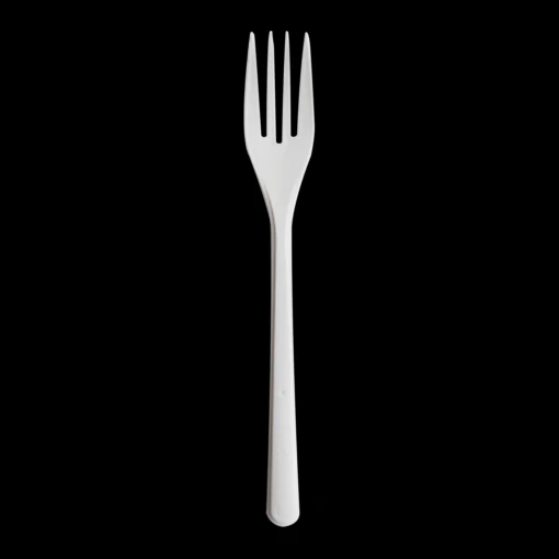 Kunststof Vork Circulware – 18,5cm – Wit - 50 Stuks