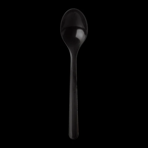 Kunststof Lepel Circulware – 18,5cm – Zwart - 50 Stuks