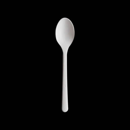 Kunststof Koffielepel Circulware – 13cm – Wit - 50 Stuks