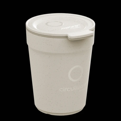 Kunststof Koffiebeker Circulware – 30cl – Beige - Afbeelding 2
