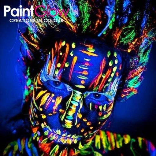 Blacklight Face&body Verf 50ml - Neon Geel - Afbeelding 2