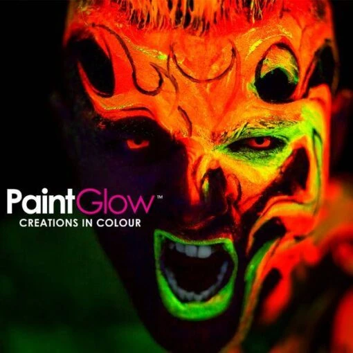 Blacklight Face&body Verf 50ml - Neon Geel - Afbeelding 3